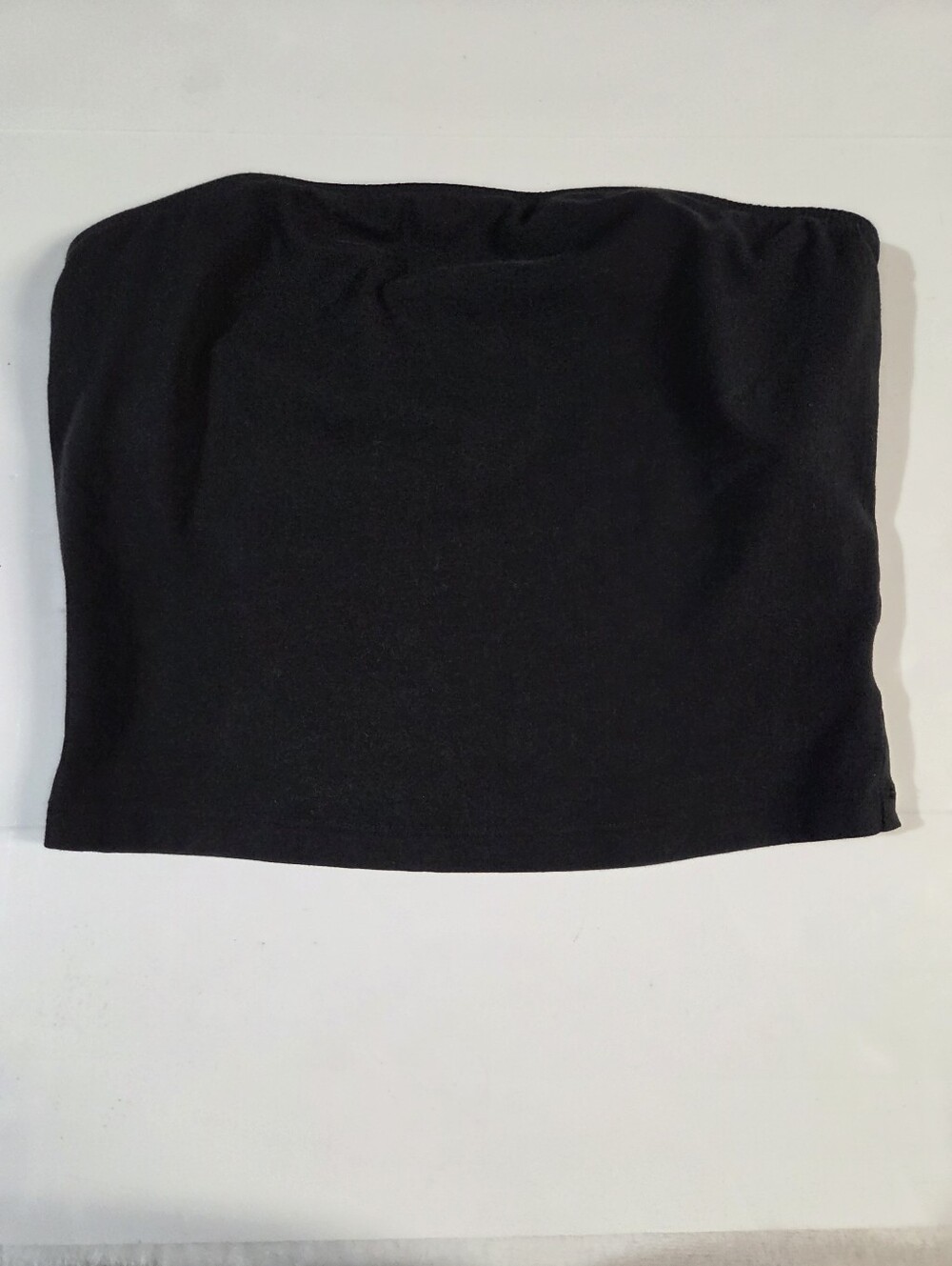 PINK Victoria's Secret Black Tube Top with Logo Plate